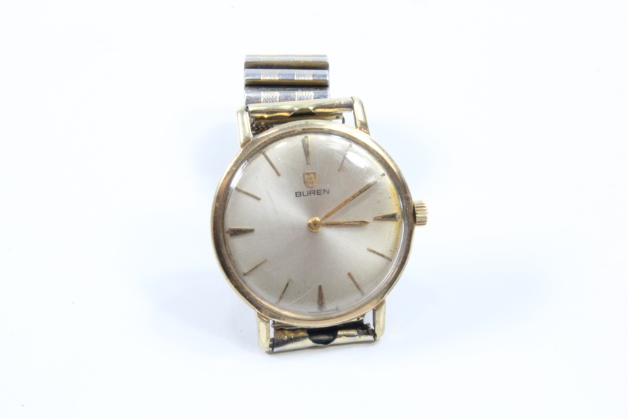 Vintage armbånds ur fra Sveitsiske Buren i gull plett.