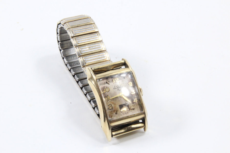 Elgin De Luxe gold filled 10 karat armbånds ur fra ca 1940.