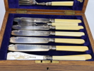 Eldre fiske bestikk 14 deler med boks - Med papirer fra Kjente Ada Polak