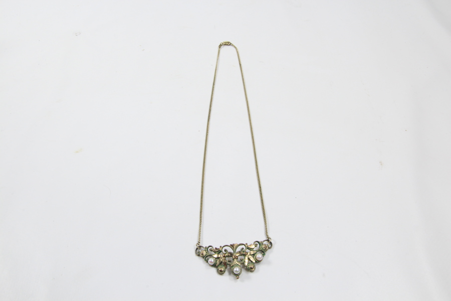 Double halskjed med perler