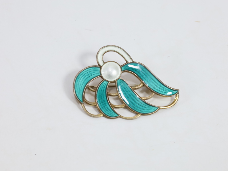 Emaljenål i sølv 925s