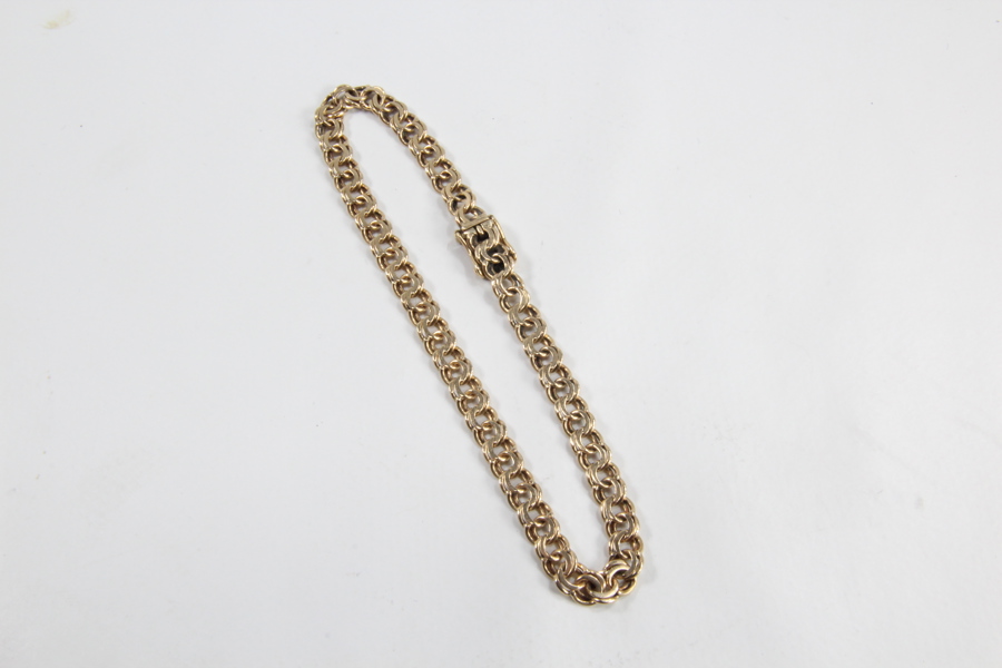 Vintage bismarck armlenge i 14 karat gull.