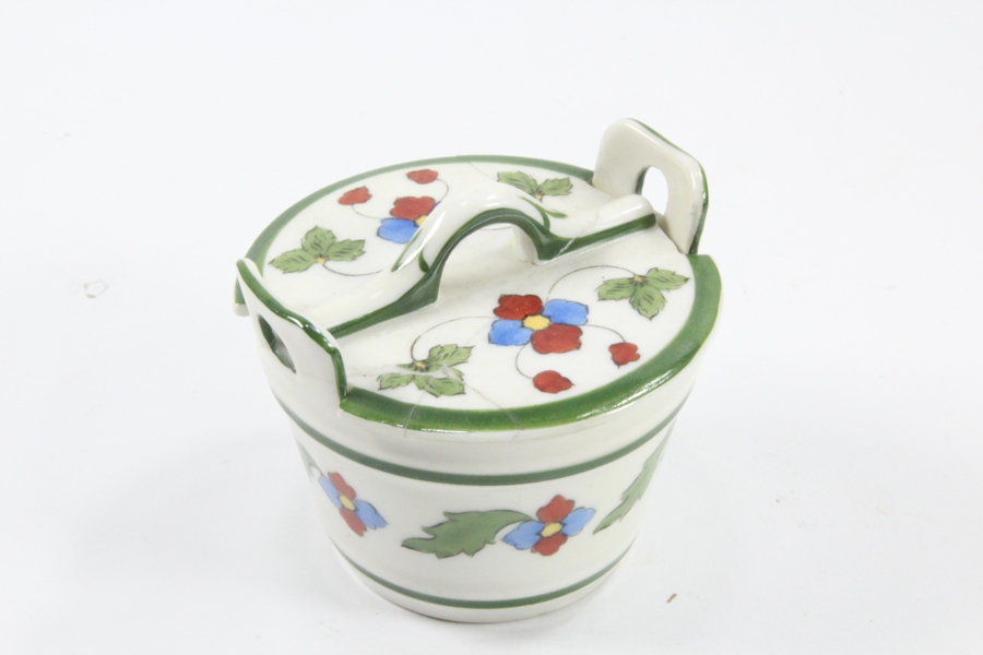 Liten ambar fra porsgrunn porselen - Blå stemplet med dekor