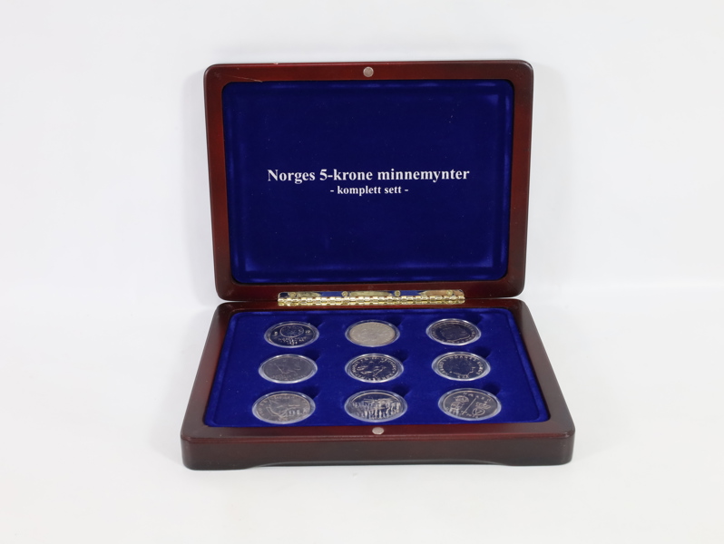 Norges 5-Krone Minnemynter sett