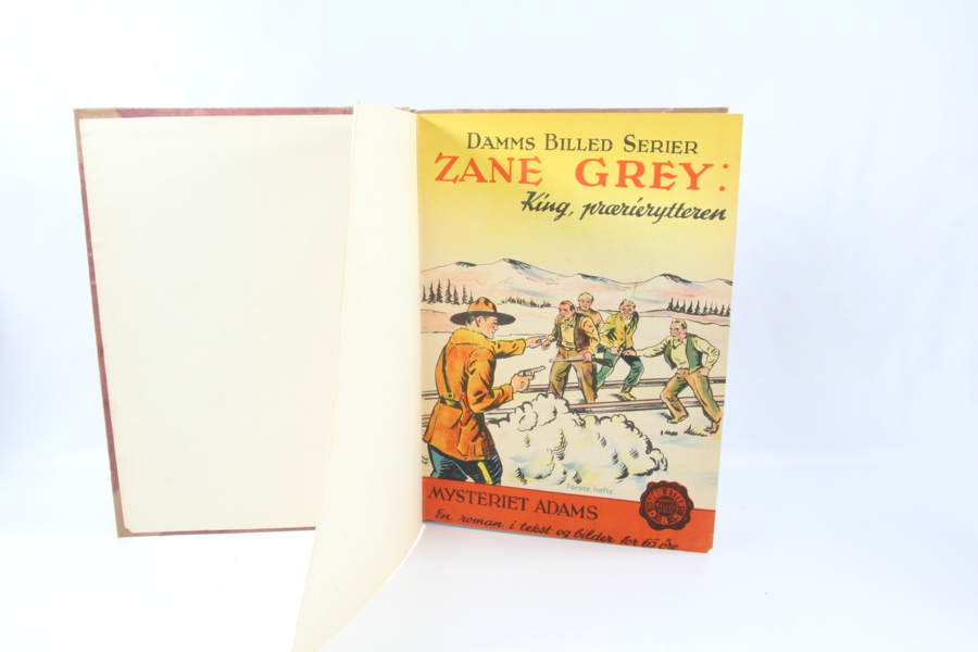 Innbundet bok med Dams Billed serie - Zane Grey - Nr. 1 til 12 1941