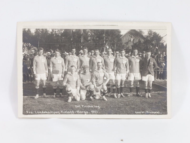 Postkort Landskampen Finland-Norge 1921 - Finske laget