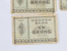 5 st Norsk 1 kr - 1943-1944