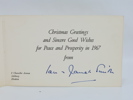 Julekort fra Statsminister i Rhodesia 1967