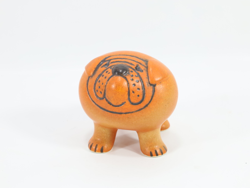 Lisa Larson bulldog figur – Gustavsberg, Sverige, ca. 1960-70

