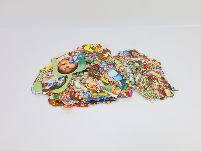 Lott med Vintage glansbilder