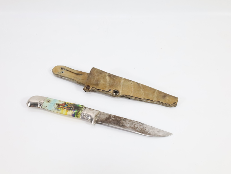 Dekorativ kniv med cowboystil skaft – Made in Germany