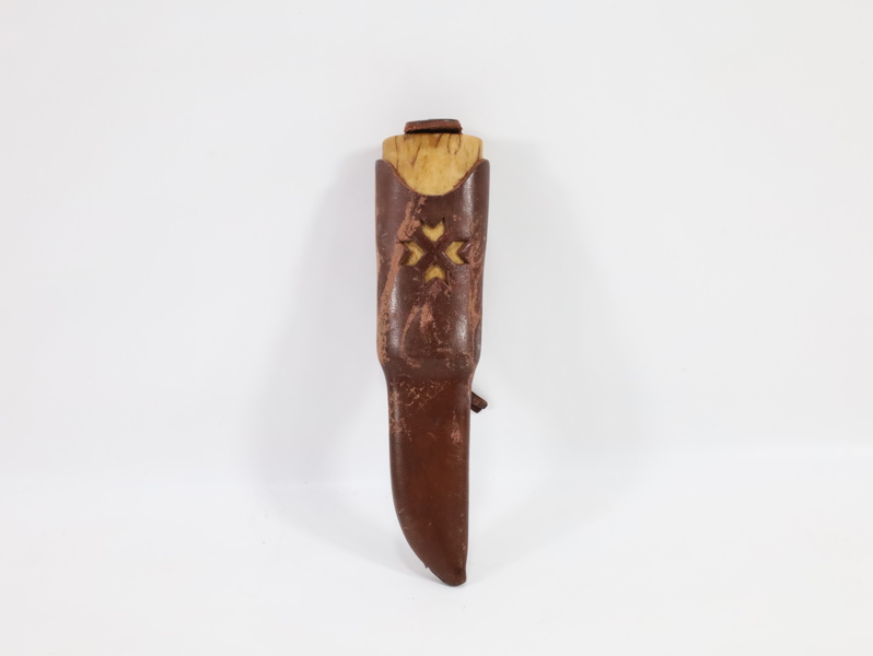 Helle Fabrikker – DnC jubileumskniv med lærslire
