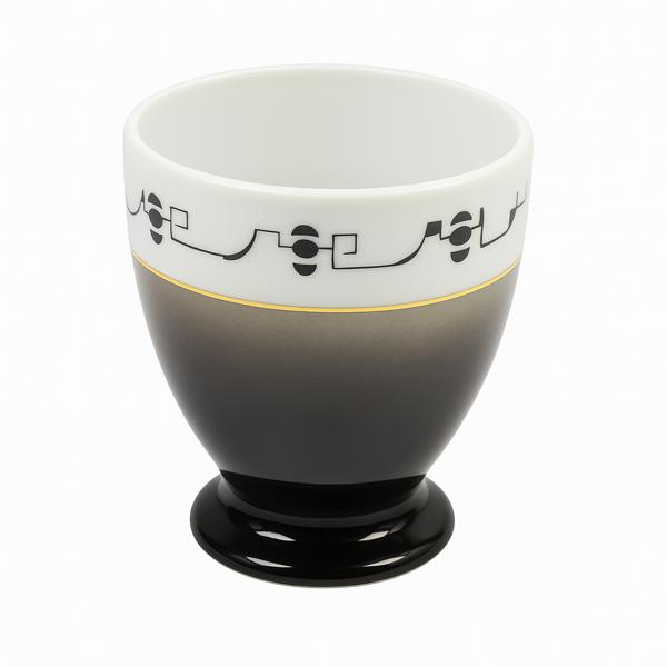 Porsgrund beger/kopp – Nora Gulbrandsen, dekor 628 (Art Deco, 1930-tallet)
