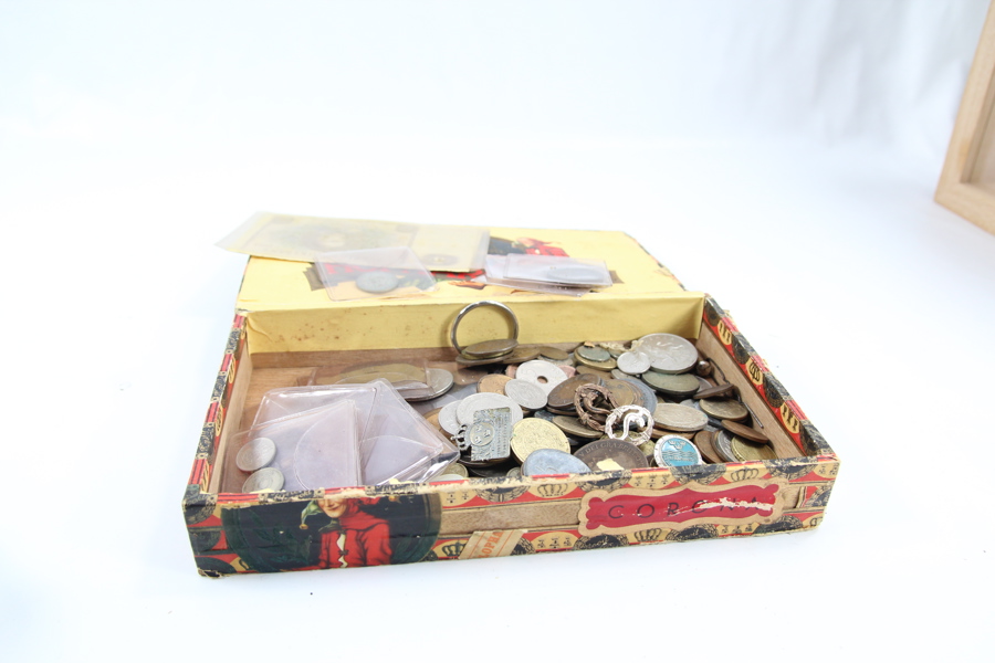 Lott med usortert mynt - Utenlandsk