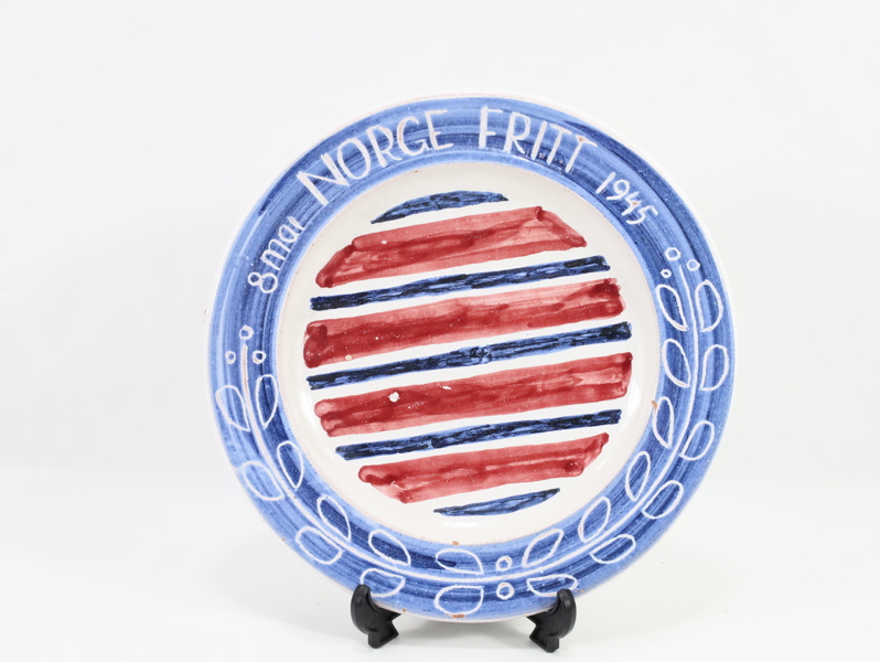 Minnetallerken 8. mai Norge Fritt 1945
