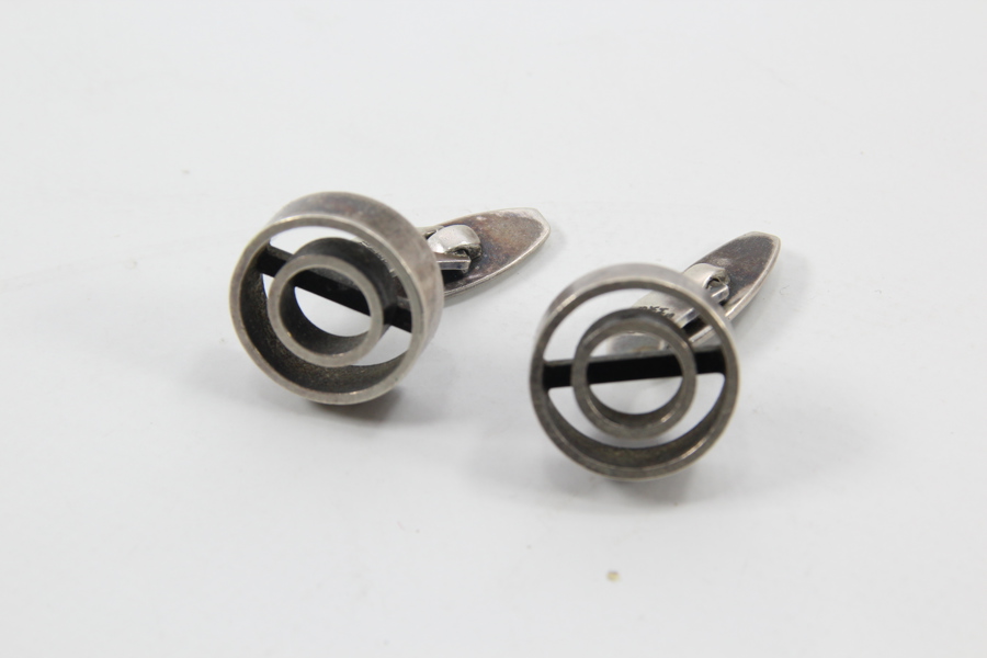 N.E. From mansjettknapper i sterling sølv (925S), Danmark – modernist
