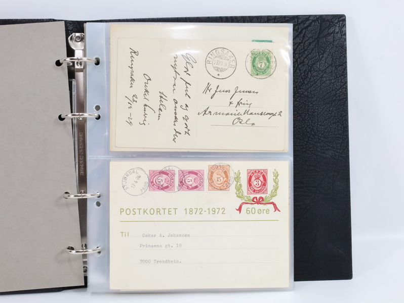 Samling med brev - kort - frimerker