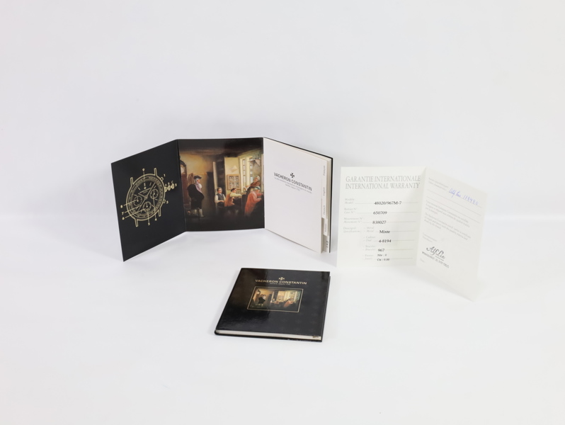 Vacheron Constantin – original garantisertifikat og dokumentasjon (ref. 48020/967M-7)

