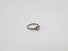 Vintage ring i sterling sølv med klar sten – ca. midten av 1900-tallet