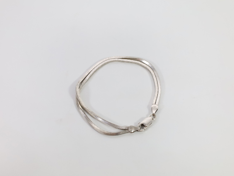 Vintage sølvarmbånd – slangekjede – stemplet 925S
