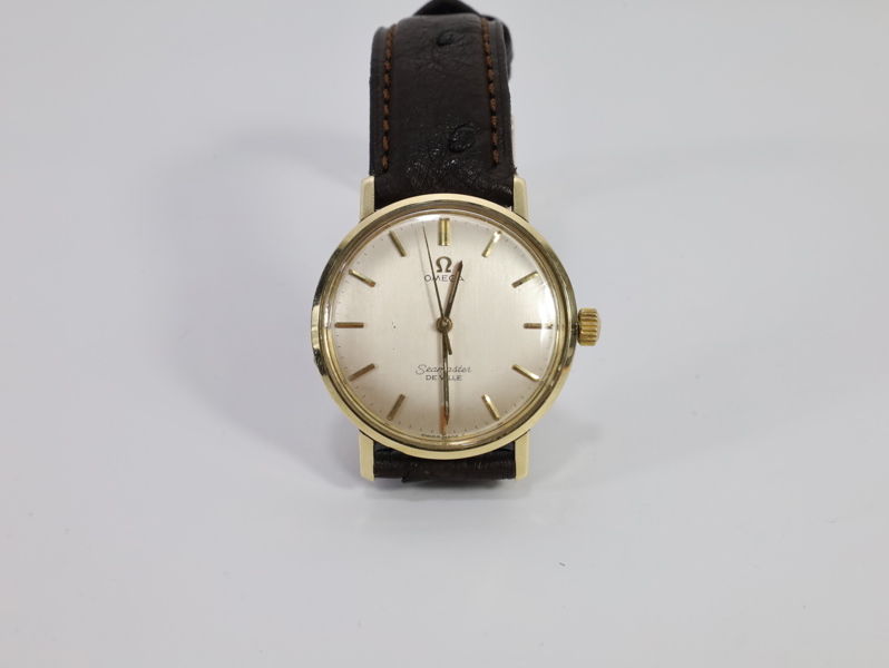 Omega armbåndsur – kaliber 601 – Gold on steel – 1964 – 34 mm
