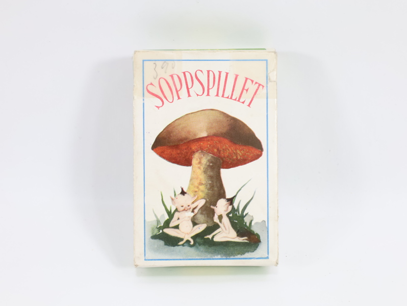 Vintage "Soppspillet" – komplett kortspill med regler (ca. 1960–70-tallet)
