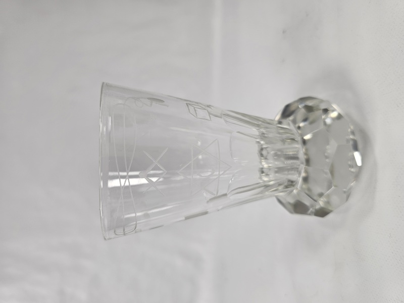 Hadeland Olaus – Frimurer glass med slipet fot – 1900-tallet
