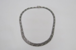 Norsk halskjede i 830 sølv med flettet mønster
