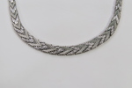 Norsk halskjede i 830 sølv med flettet mønster
