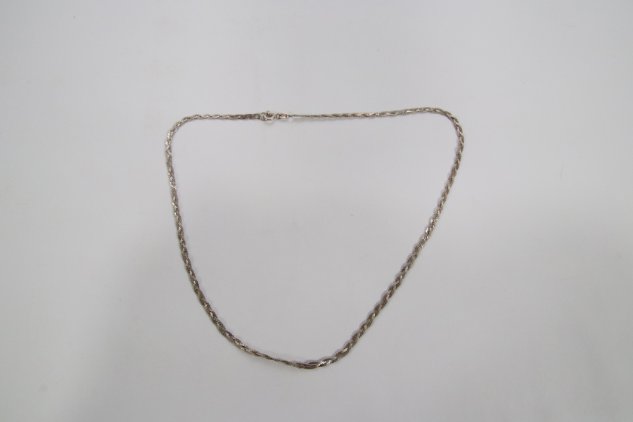 Halskjede i sølv 925 med singaporekjede