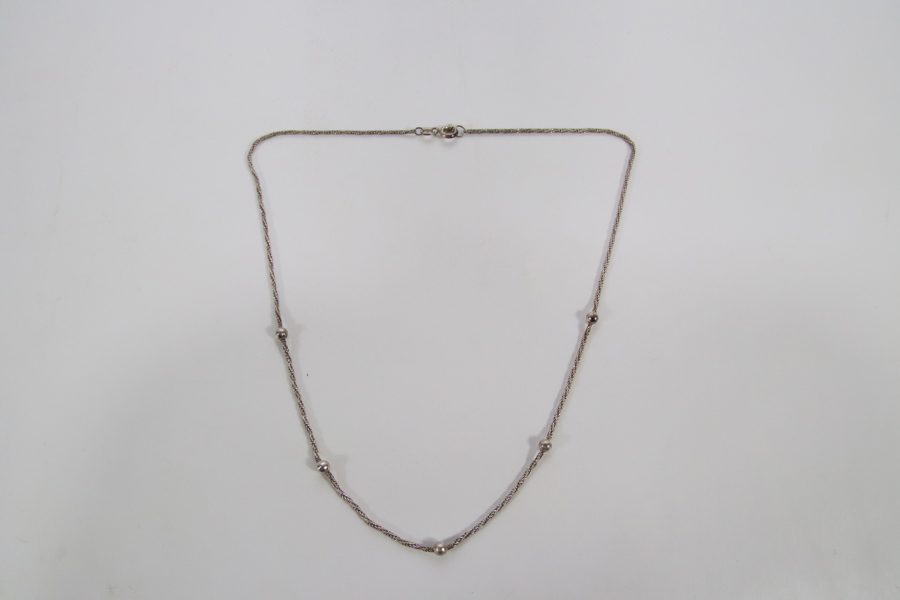 Kjede med kuler, stemplet 925
