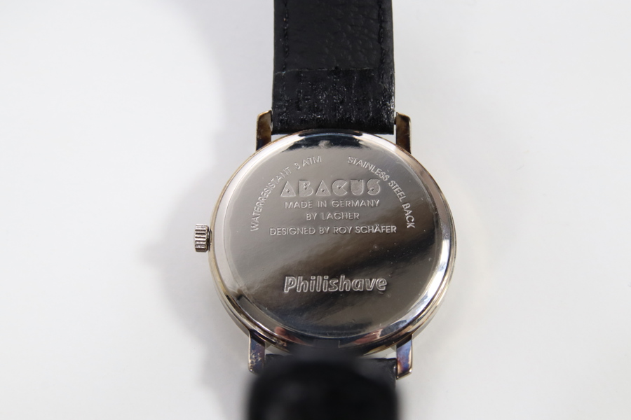 Abacus Philishave armbåndsur, design Roy Schäfer, 1990-tallet
