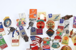 Samling OL- og reklamepins – Coca-Cola, Statoil, Ringnes m.fl. (Lillehammer 1994)