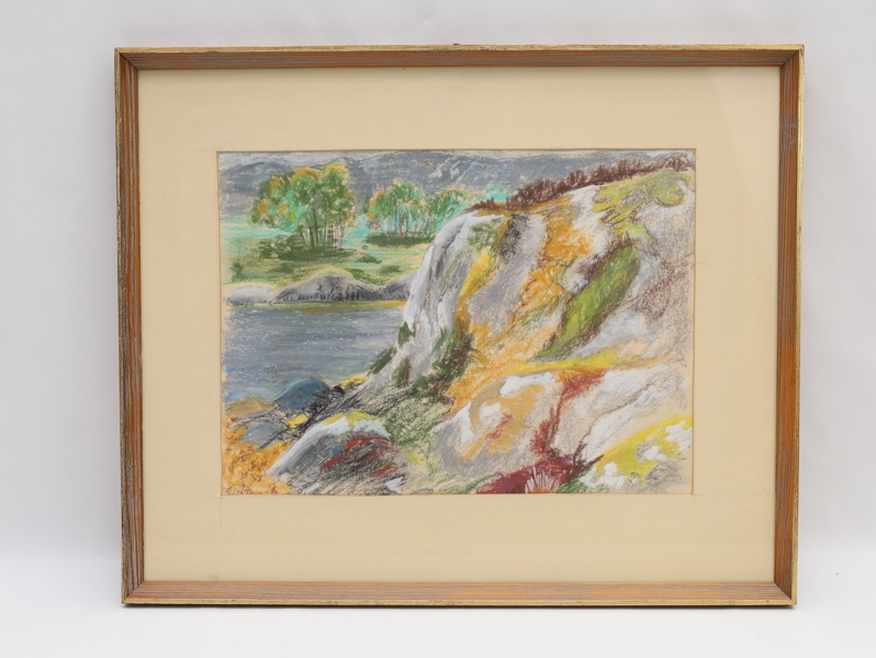 Greta Thiis – Kystlandskap med berg og vann
