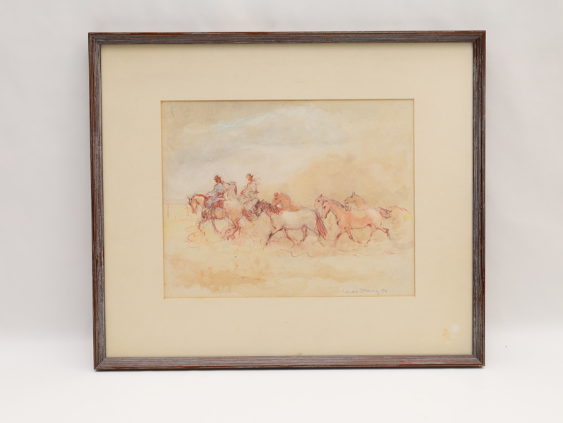 Einar Stang – Ryttere med hester (1976)
