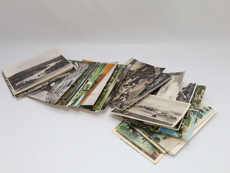 Samling eldre postkort – Norge og utlandet (ca. 1930–1970)
