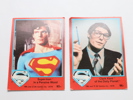 2 stk Superman: The Movie samlekort (Topps, 1978)
