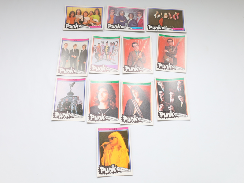 Samling Punk & New Wave samlekort (A&BC Chewing Gum, ca. 1978–79)
