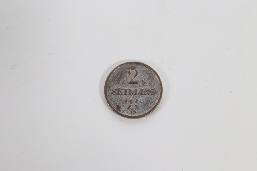 2 Skilling – Carl XIV Johan, Kongsberg 1842
