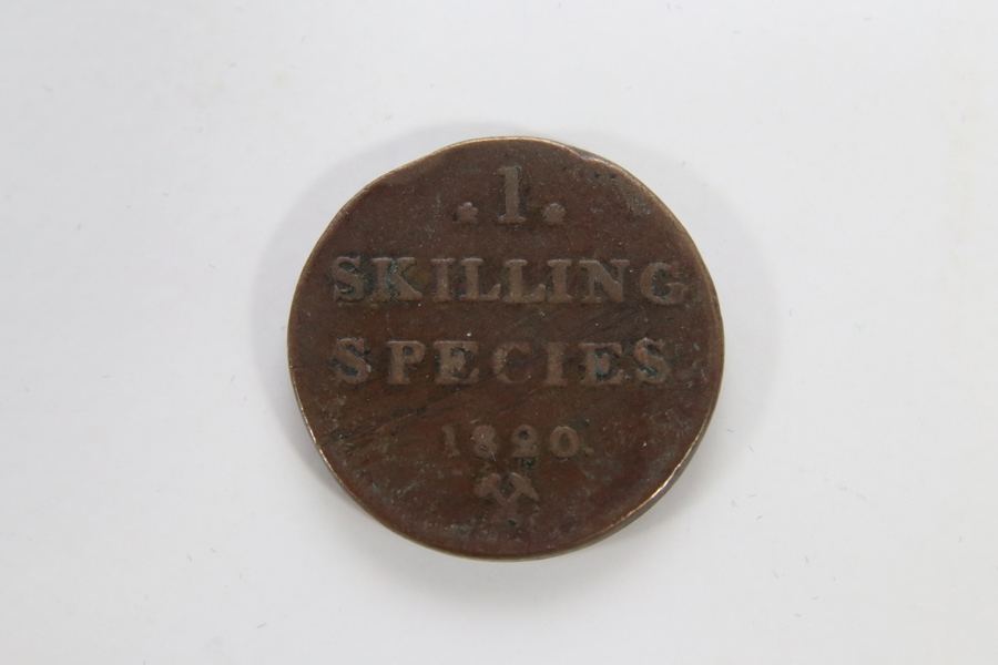 1 Skilling Species – Carl XIV Johan, Kongsberg 1820
