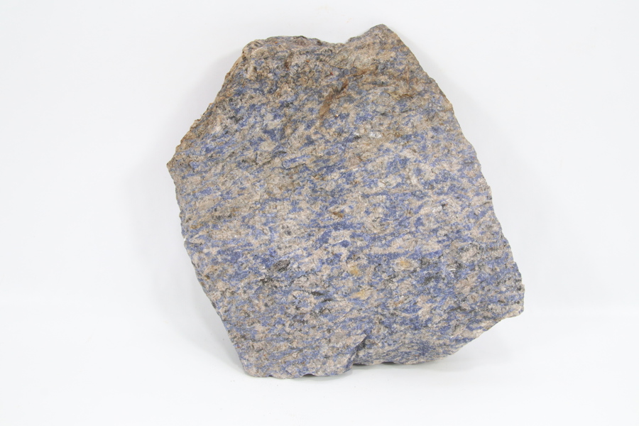 Naturlig norsk bergartsprøve med blå glimmer / glaukofan – rå naturstein
