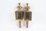 Par antikke messinglykter / vognlykter – ca. tidlig 1900-tall

