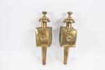 Par antikke messinglykter / vognlykter – ca. tidlig 1900-tall
