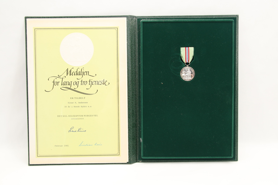 Medalje for lang og tro tjeneste – Det Kgl. Selskap for Norges Vel (1981)
