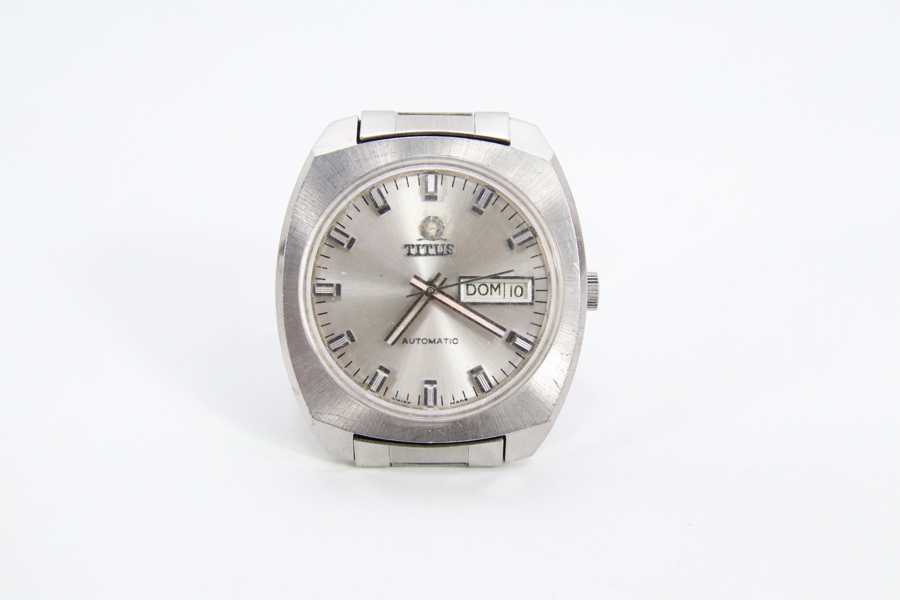 Solvil et Titus automatisk herreklokke – sølvfarget urskive, 37 mm
