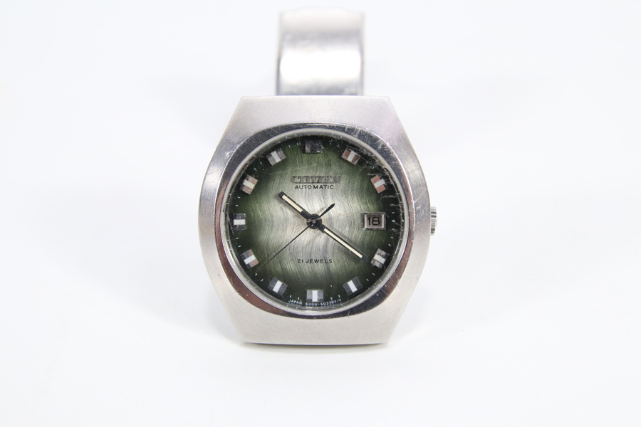 Citizen Automatic herreklokke – grønn urskive, 36 mm
