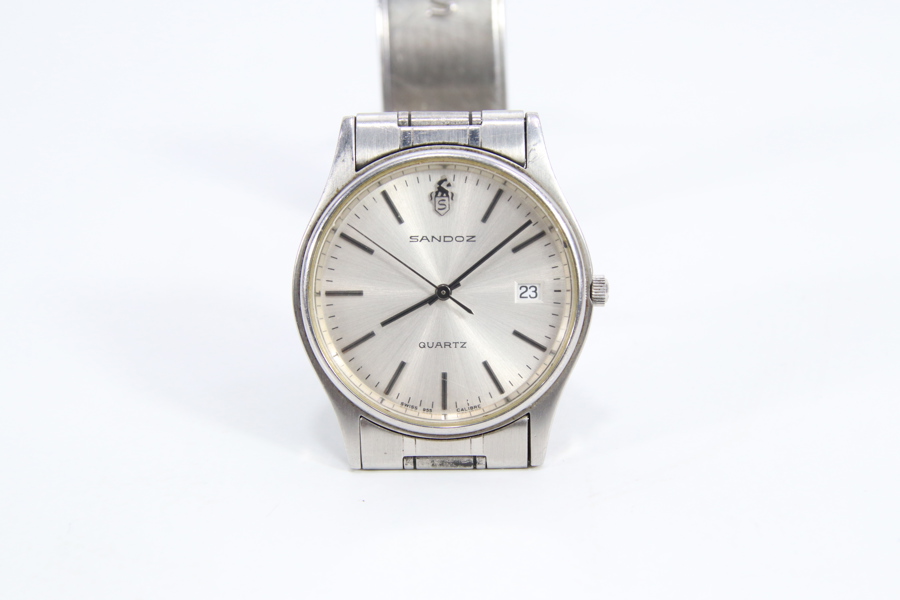 Sandoz Quartz herreklokke – Swiss 955 Calibre, 32 mm

