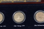 Norges 20-kroner minnemynter – komplett sett 1999–2006 i etui
