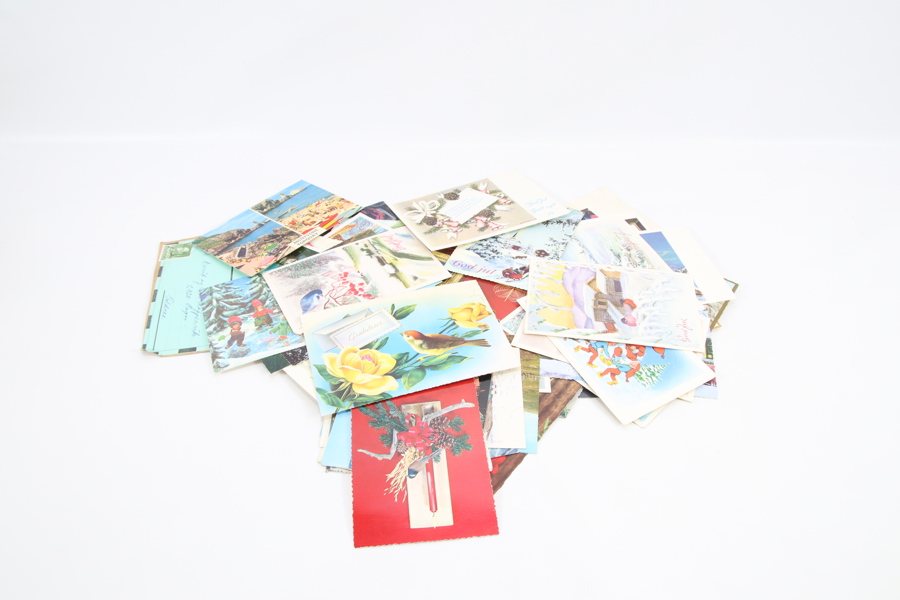 Samling med eldre postkort