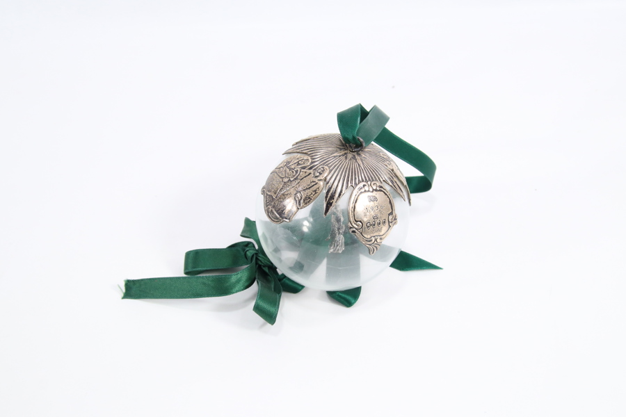 MYLIUS – Juleornament i sølv og glass 1999
